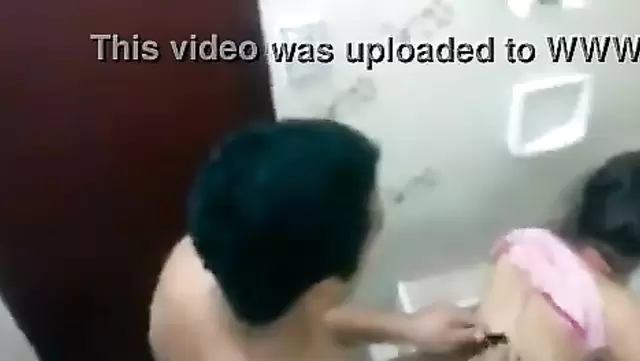 A Turkish man drags his girlfriend to the toilet and has sex with her doggy style